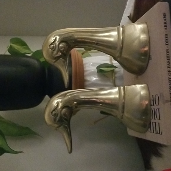 VINTAGE BRASS MALLARD DUCK BOOKENDS - Picture 3 of 5